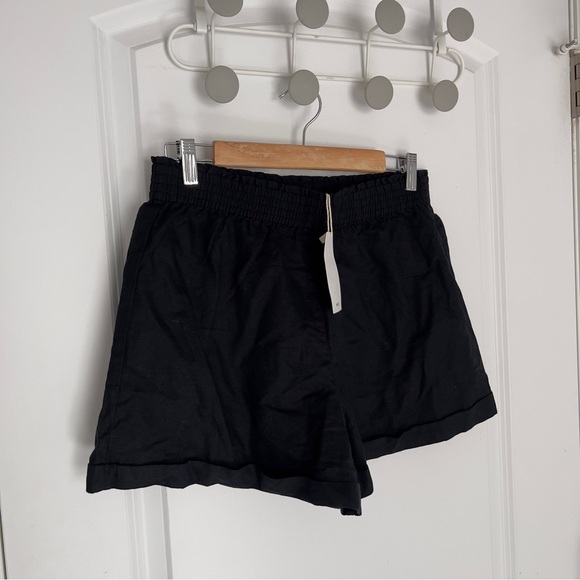 Mango Elastic Waist Linen blend Shorts size M - Picture 4 of 7